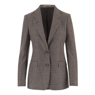 Tagliatore Single-breasted Wool and Cashmere Jacket - female - Tagliatore - Blazers - Brown - XS - Jackets