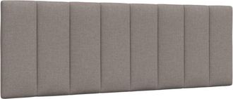 vidaXL Cabecero De Cama Acolchado Hanko Tela Gris Taup&eacute; 140 Cm Vidaxl