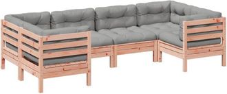 vidaXL Vidaxl - Set De Sof&aacute;s Jard&iacute;n 6 Pzas Con Cojines Madera Abeto Douglas