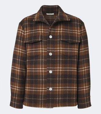 Umit Benan St. Moritz plaid cashmere overshirt