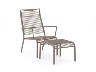 Apple Bee Hawaii lounge tuinstoel stapelbaar met voetenbank