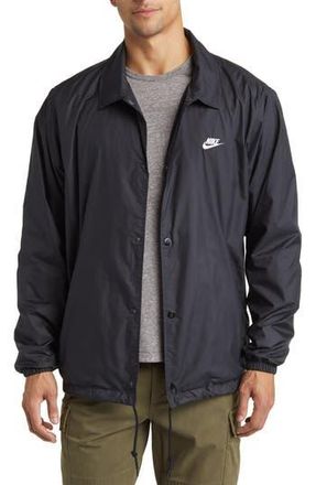 Nike Club Coachs Jacket in Black/White at Nordstrom Rack, Size Medium