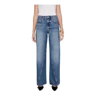 Anine Bing Straight Jeans, female, Blue, Size: W28 Brie Jean Pants A-06-10982
