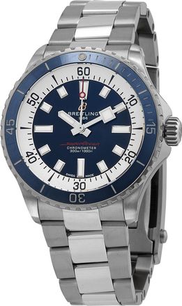 Breitling Pre-owned Breitling Superocean Automatic Chronometer Blue Dial Mens Watch A17375E71C1A1