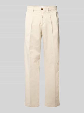 Edwin Straight Leg Hose mit Bundfalten Modell SORREN in Offwhite, Gr&ouml;&szlig;e 32