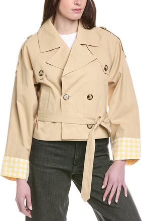 Line & Dot Alba Crop Trench Jacket
