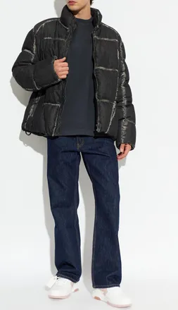 Off-white Straight-leg Jeans, Mens, Navy Blue