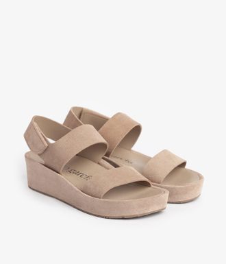 Pedro Garcia Flatform wedge in beige suede | Lacey | Essentials collection | PEDRO GARCIA