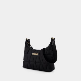 Versace Hobo Bags - Hobo Shoulder Bag - Nylon - Black - Gr. unisize - in Schwarz - f&uuml;r Damen