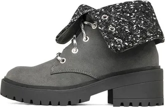 Skechers (WMNS) Skechers Teen Spirit Knit Buzz Ankle Boot Black Charcoal 167059-BKCC