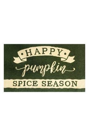R16 Home Happy Pumpkin Doormat in Green/White at Nordstrom Rack, Size 24X36 Ft