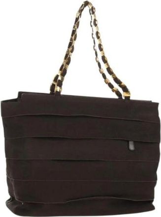 Ferragamo Pre-owned Canvas Schoudertas - Dames - Vintage Schoudertas - Bruin - ONE Size - Vintage
