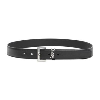 Saint Laurent Dames, Accessoires, Zwart, Maat: 80 CM Leer