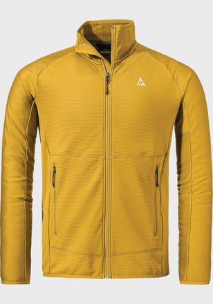 Sch&ouml;ffel Fleecejacke SCH&Ouml;FFEL Fleece Jk Style Cascata MNS, Herren, Gr. 50, gelb (5205, gelb), Oberstoff: 94% Polyester, 6% Elasthan, regular fit, hoch geschlos