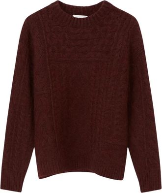Isabel Marant Burgundy Deotille Pullover - Dames - Ronde hals truien - Rood - XS - Truien & Vesten