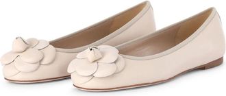 Fabio Rusconi Schoenen, Dames, Beige, 41 EU, Leer, Ballerinas Camelia gemaakt van leer