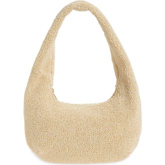 Mansur Gavriel Mini Gnocchi Faux Shearling Hobo Bag in Jasmine at Nordstrom
