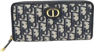Dior Pre-owned Wallets, female, Blue, Size: ONE SIZE Pre-owned Canvas Wallet