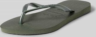 Havaianas Flip Flops mit Logo-Detail in Oliv, Gr&ouml;&szlig;e 35/36