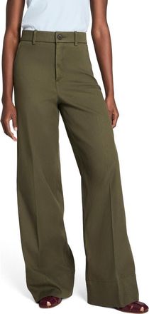 Spanx SPANXsupersmooth Stretch Twill Wide Leg Pant in Dark Pine at Nordstrom, Size X-Large