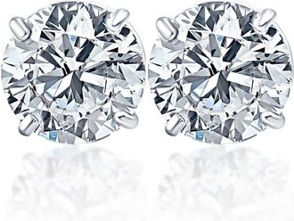 Pompeii3 Certified 1.10Ct TW 14K White Gold Diamond Stud Earrings