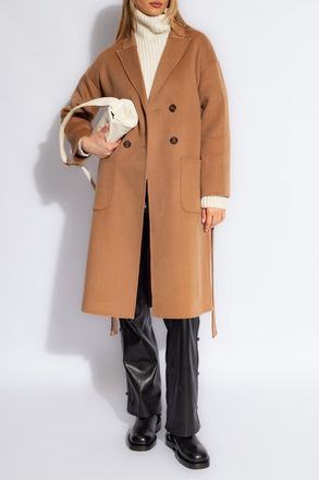 Anine Bing Dylan Wool Coat, Womens, Brown