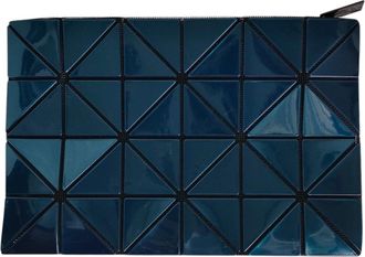 Bao Bao Issey Miyake Metallic Blue Polyvinyl Polyester Nylon Clutch Bag Pouch (Pre-Owned)