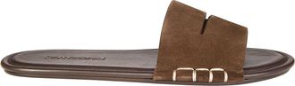 J.W.Anderson Suede Stitched Slide Loafer Sandals