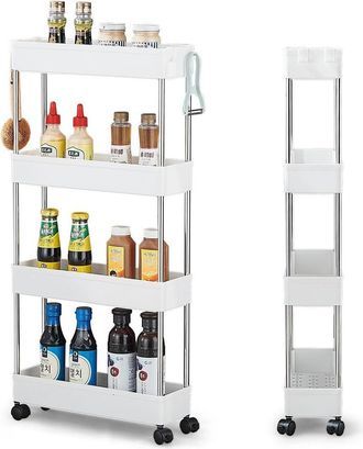 Trade Shop Trade Shop - Trolley De Almacenamiento De 4 Ruedas Ahorro De 4 Ruedas