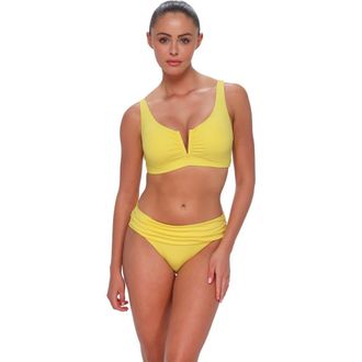 Sunsets Vienna V-Wire Bikini Swimsuit Top - D Cup in Pineapple Crepe at Nordstrom, Size 40
