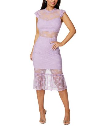 Bebe Illusion Lace Midi Dress