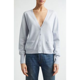 Maison Margiela Virgin Wool Cardigan in Pale Blue at Nordstrom, Size Medium