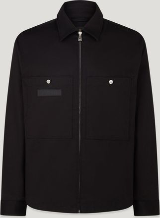 Belstaff Competition Twill Overshirt Mens Stretch Cotton Black Size 2XL