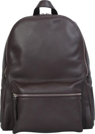 Orciani Micron Lederen Rugzak - Heren - Rugzakken - Bruin - ONE Size - Leer - Tassen