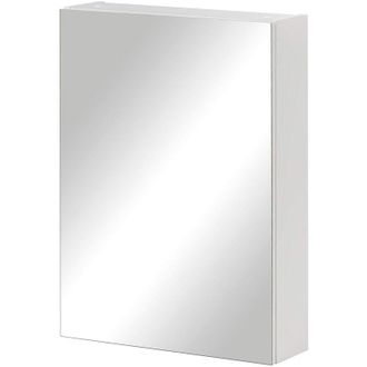 Schildmeyer Basic 146427 - Armadietto a specchio, bianco lucido, 50 cm
