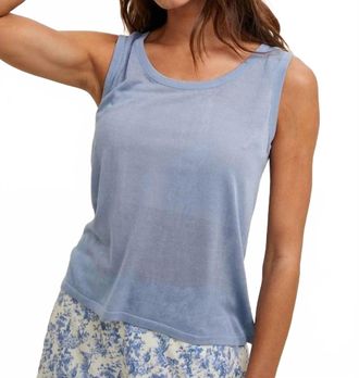 Wishlist Lightweight Sweater Tank Top In Blue