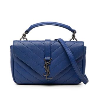 Saint Laurent Pre-owned Saint Laurent Baby Chevron Sheepskin Classic Monogram Chain Bag Ladies CDEUQKI4DKPGXFTH