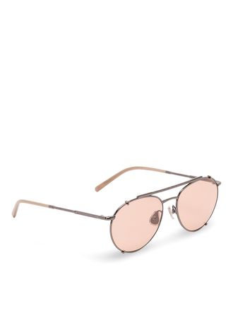 Brunello Cucinelli Round titanium sunglasses
