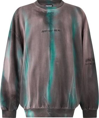 Diesel Geborduurde sweater - Heren - Sweatshirts & Hoodies - Veelkleurig - Maat: XL Katoen