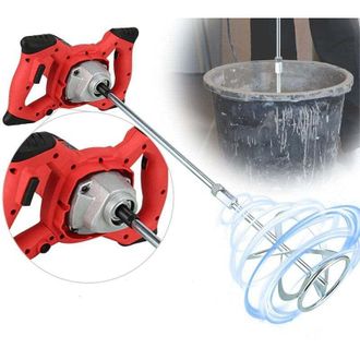 Elle Mezcladora De Pintura De 1500 W Y 220 V - 6 Velocidades Ajustables - Mango Doble Ergon&oacute;mico - Para Cemento, Mortero Y Pintura
