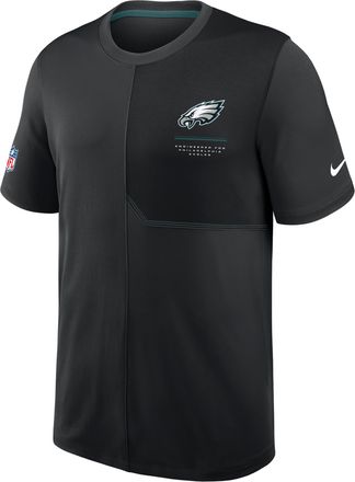 Nike Philadelphia Eagles Sideline Coach Nike Mens Dri-FIT NFL Top in Black | 03B2149N86-B8B