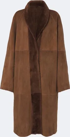 The Row Kane reversible shearling-lined suede coat