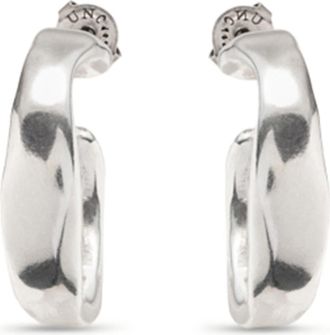 UNOde50 Sterling silver-plated wide hoop earrings at Nordstrom