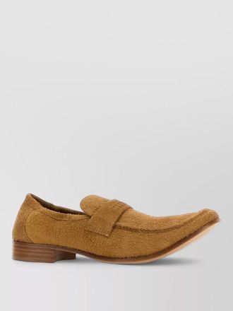 Maison Margiela suede loafers textured finish design