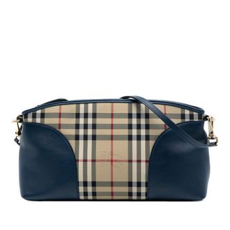 Burberry Pre-owned Burberry Small Haymarket Check Canvas and Leather Chichester Crossbody CF8QS585SXD9ETOQ