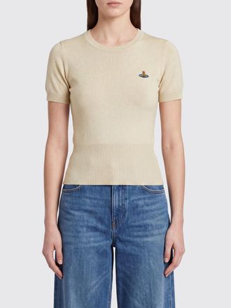 Vivienne Westwood Maglia slim fit in cotone e cashmere con logo Orb
