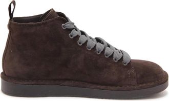 Panchic Enkellaars Su&egrave;de Microvezel Voering Ebony-Grijs - Heren - Sneakers - Bruin - 40 EU - Su&egrave;de - Schoenen
