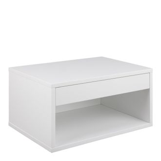 Furniture To Go Cholet Square Bedside Table with 1 Drawer in White
