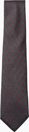 Canali Mens Printed Tie In Grey /maroon