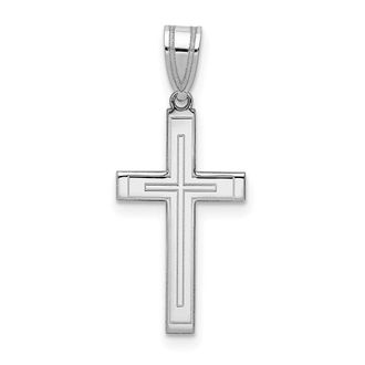 Diamond2Deal 14k White Gold Cross Pendant